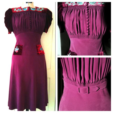 1940s Style Dress – Sewing Projects | BurdaStyle.com