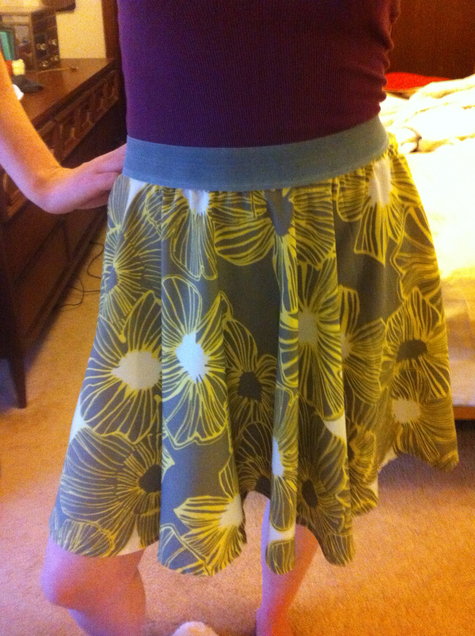 Circle Skirt with Exposed Elastic Waistband – Sewing Projects ...