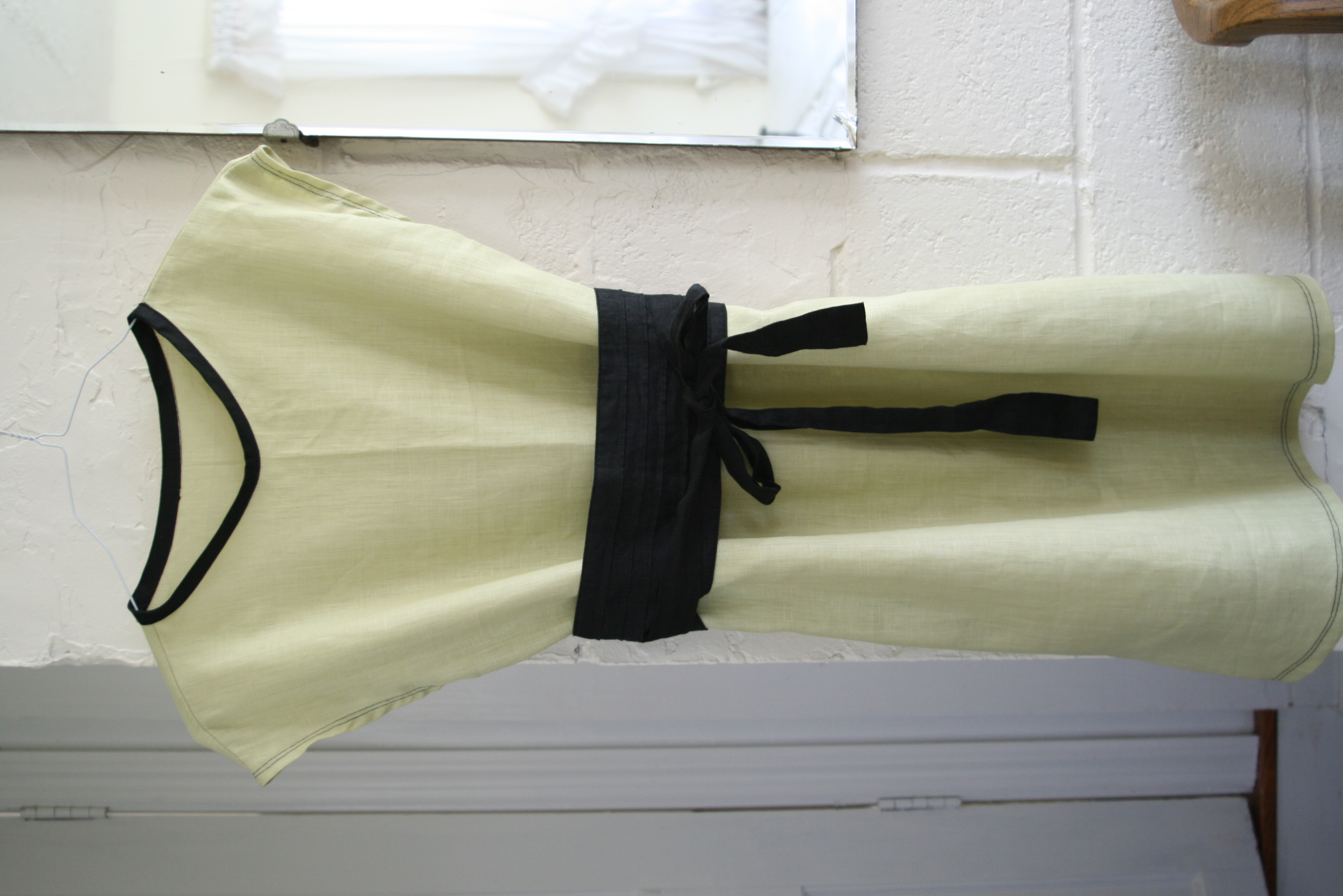 Green Linen Dress First make for 2013 Sewing Projects