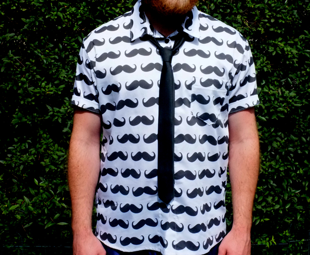 mustache hawaiian shirt