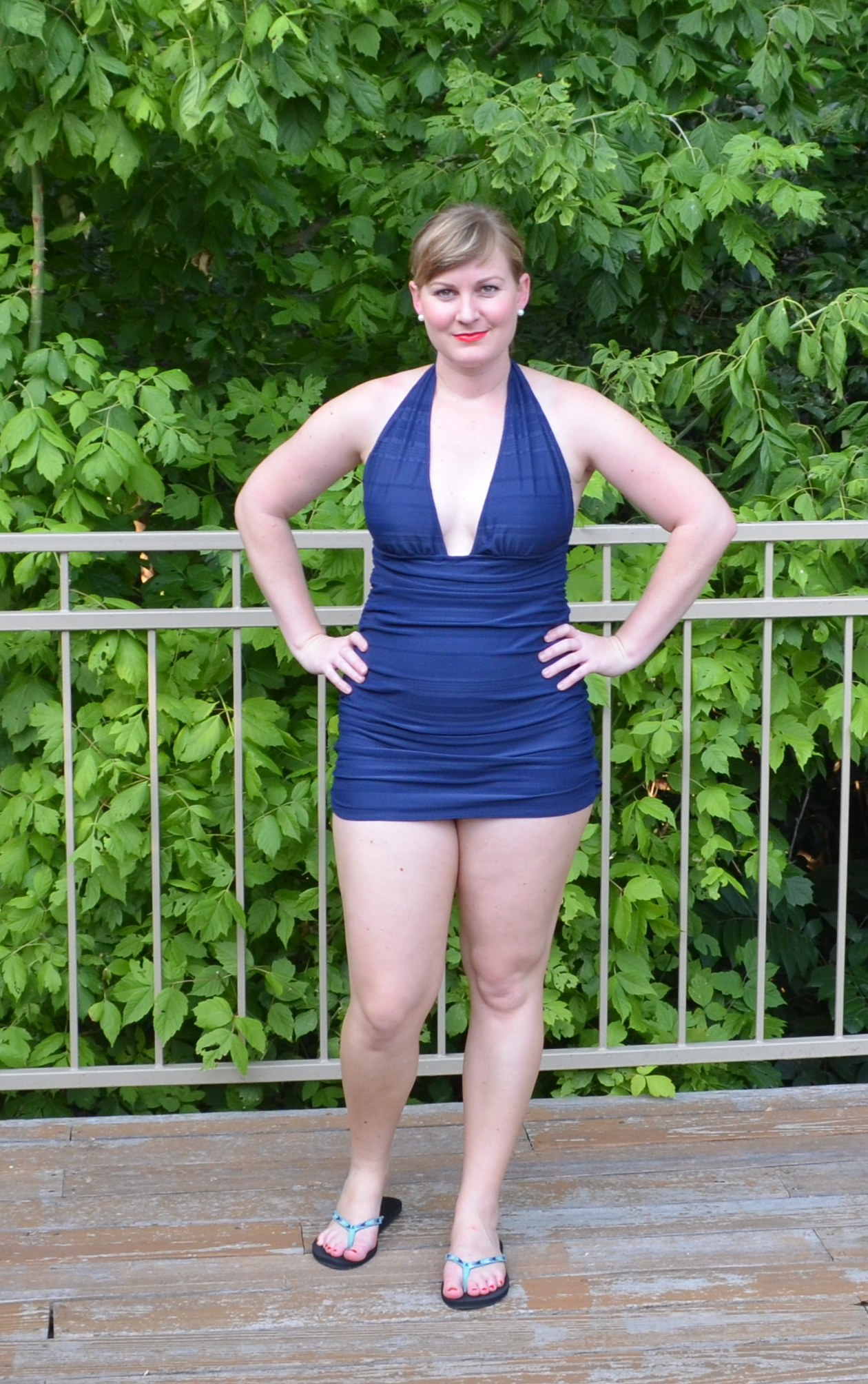 Navy Blue Swimsuit – Sewing Projects | BurdaStyle.com