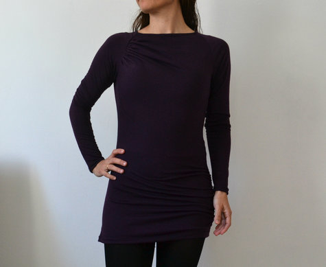 asymmetrical neckline shirt