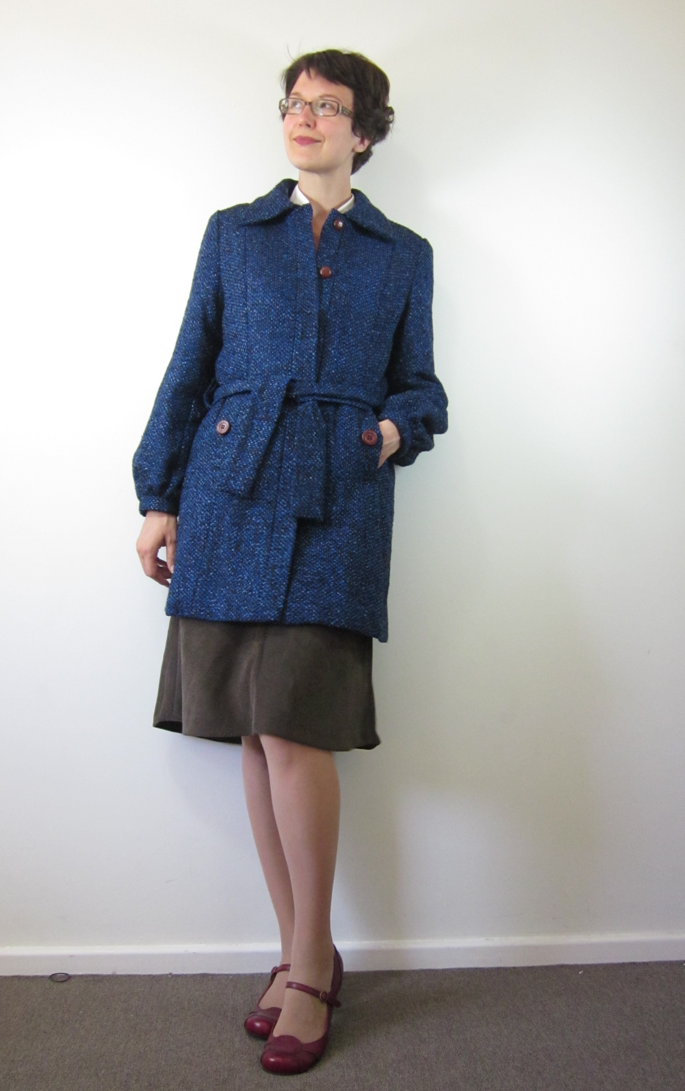 Navy tweed coat Sewing Projects