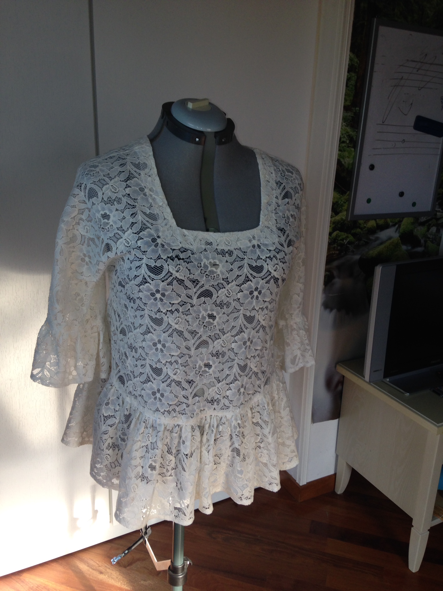 lace cotton blouse