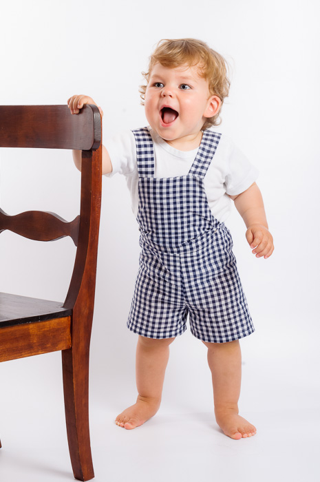 gingham overalls