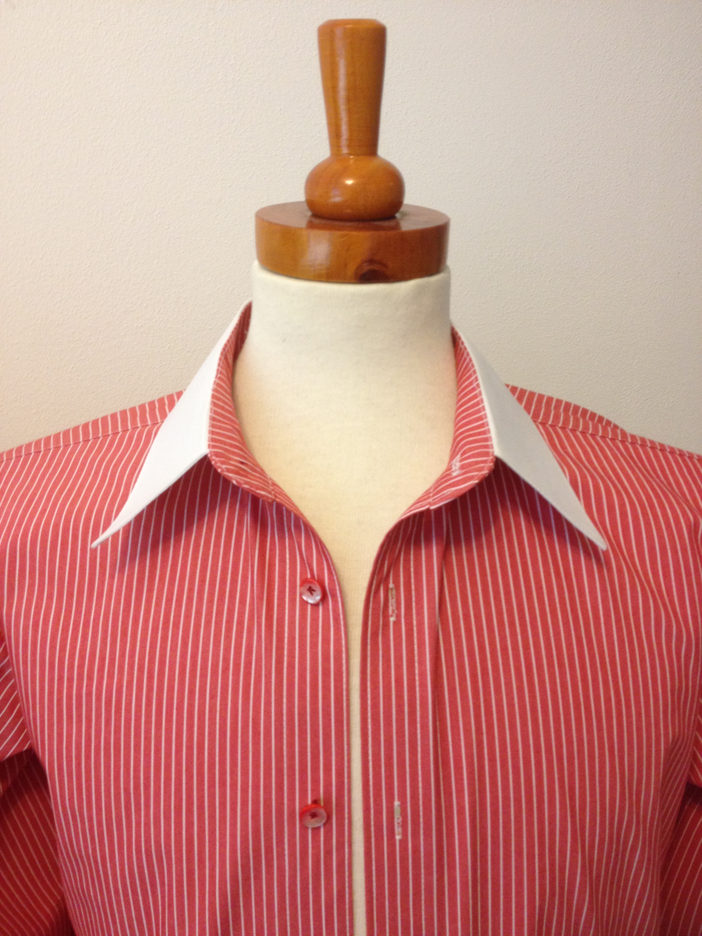 red shirt with pinstripe – Sewing Projects | BurdaStyle.com