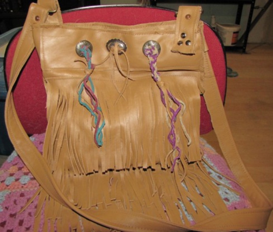 Fringed Leather Bag Sewing Projects