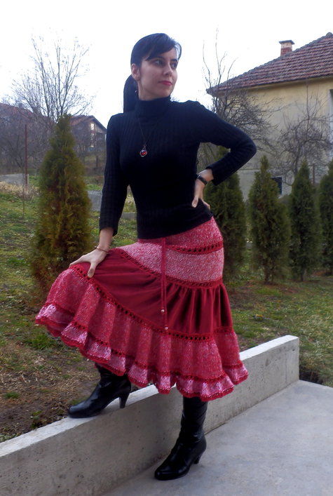 Gipsy Skirt - combination of knitting and sewing – Sewing Projects ...