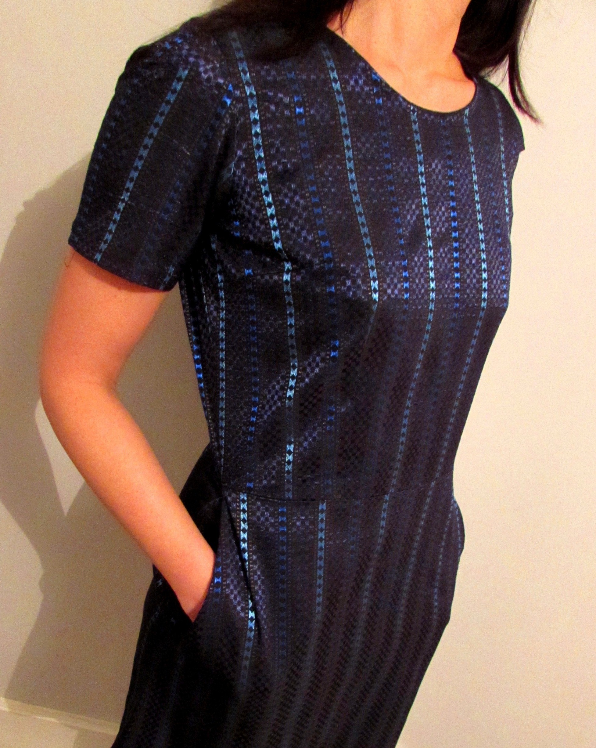 Blue light jacquard dress Sewing Projects