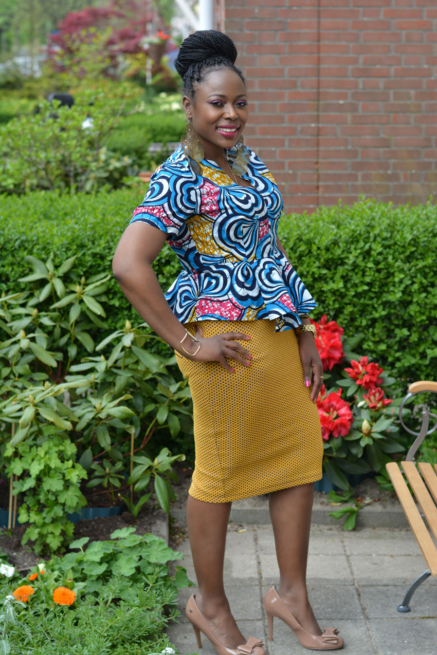 ankara peplum tops and skirt