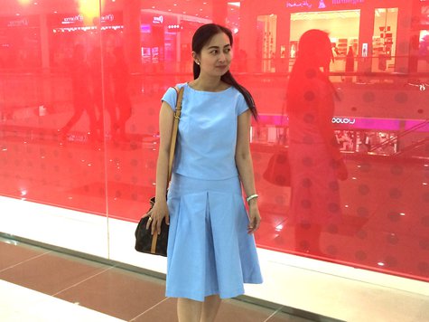 Light Blue Basic Top & Pleated A-Line Skirt #JC – Sewing Projects