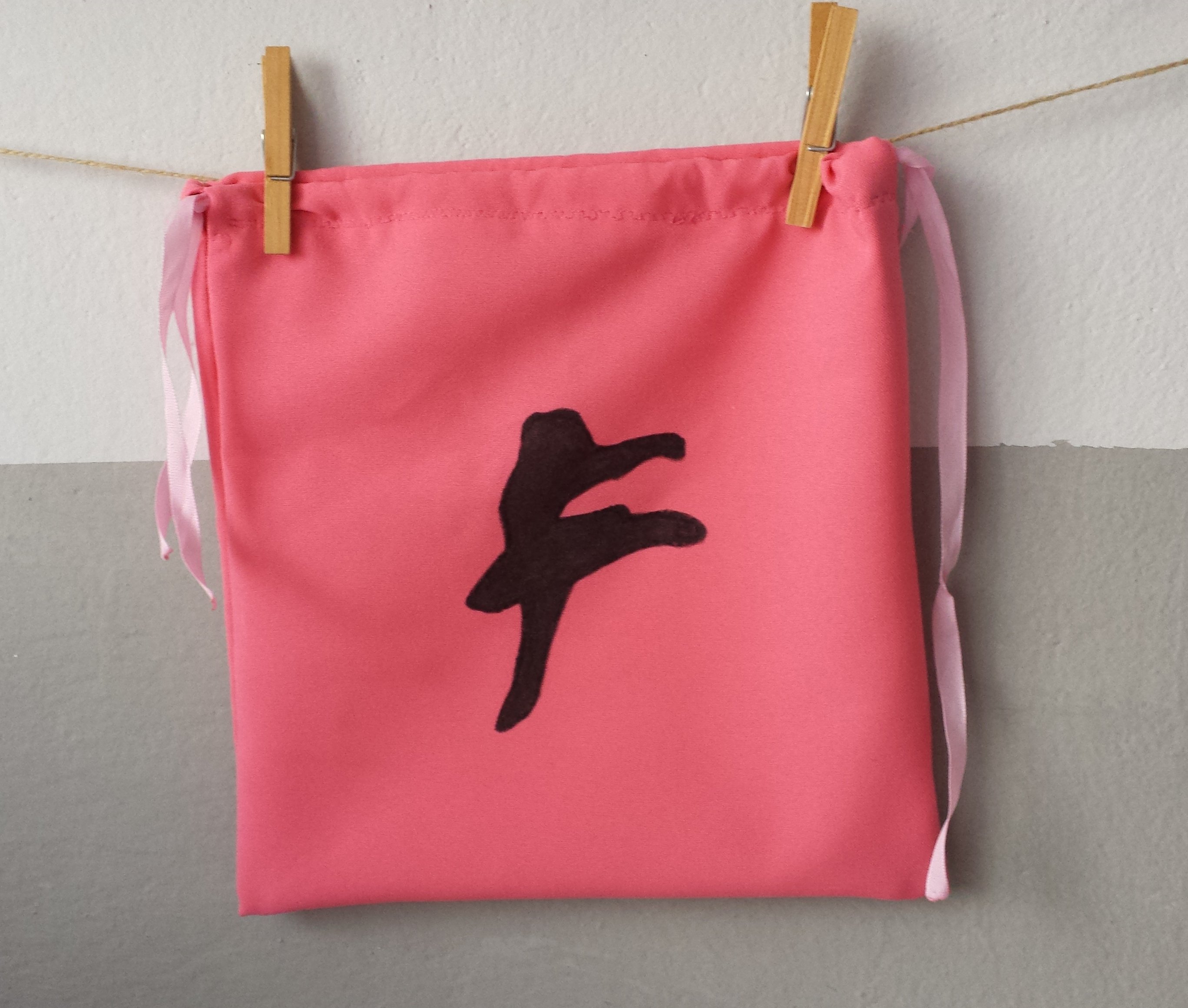 Pink bag for dance shoes Sewing Projects