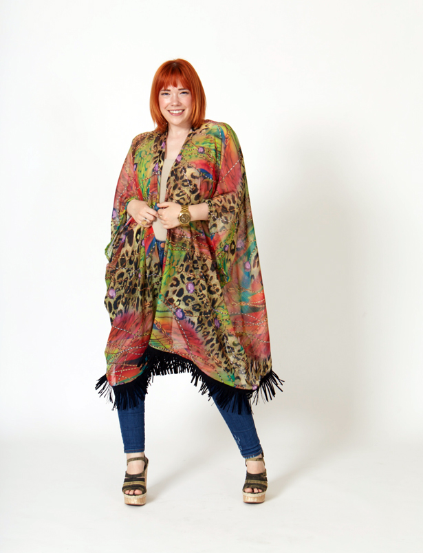 Printed Chiffon Kimono with Fringe! – Sewing Projects | BurdaStyle.com