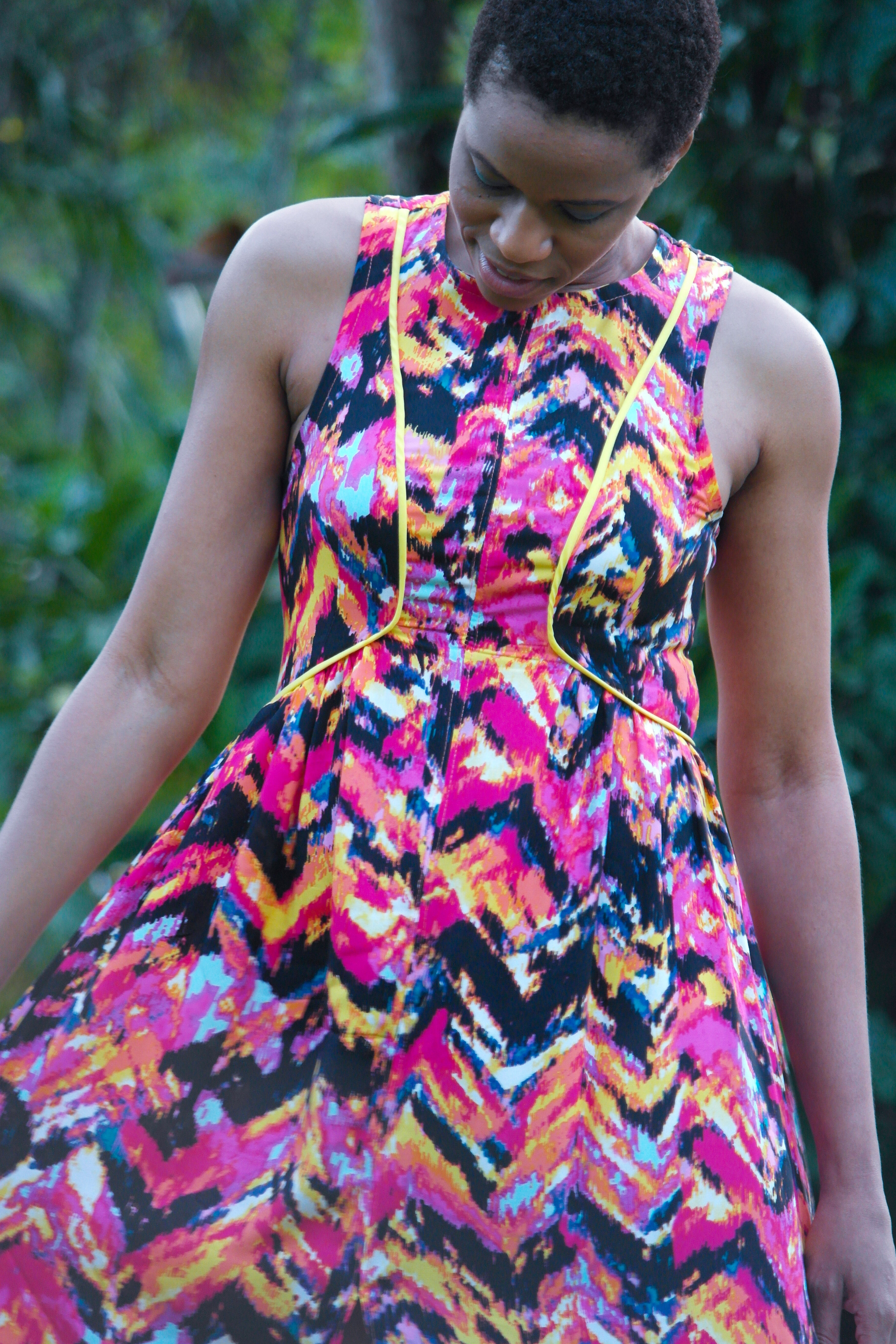 Vibrant print maxi dress Sewing Projects