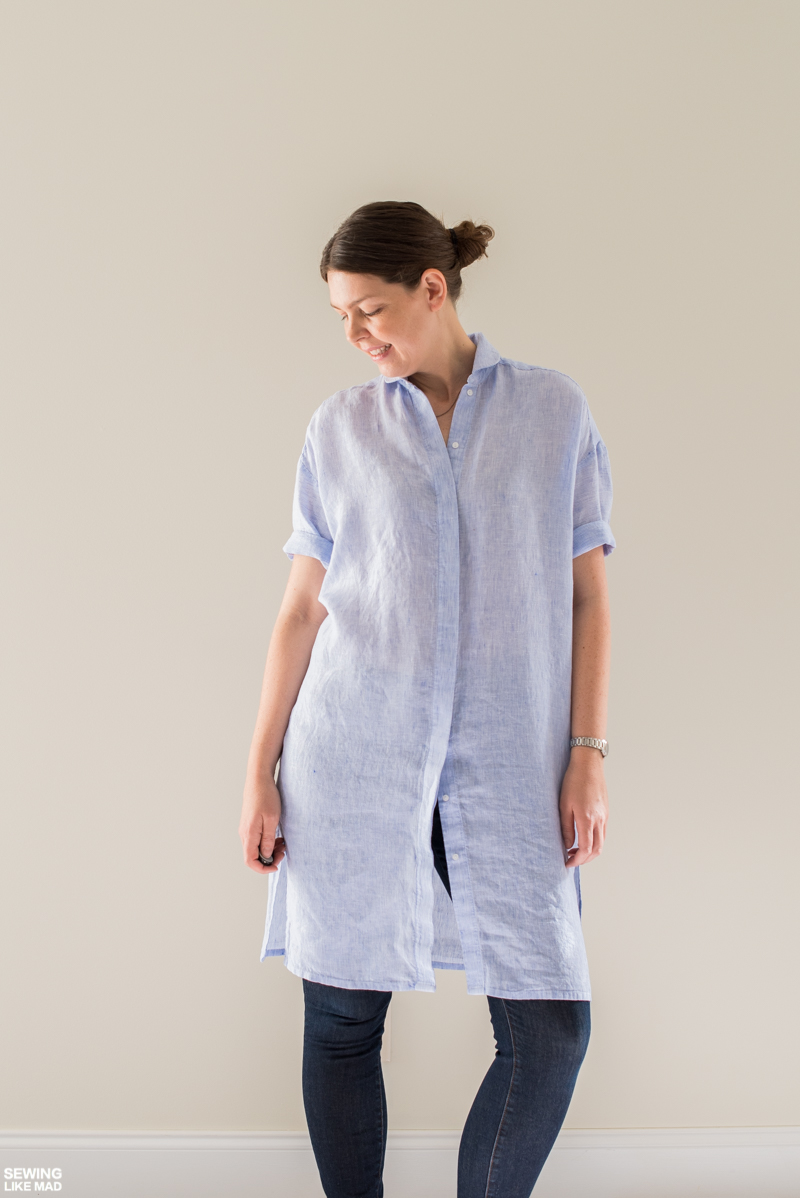 oversized linen shirt womens uk